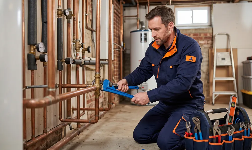 Plumbing repair work by Anchor Home Repair in Akko
